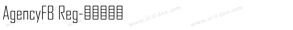 AgencyFB Reg字体转换